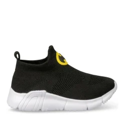 Baskets NOIR Garçon Motif Uni A Enfiler