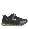Baskets NOIR Garçon Motif Uni Scratch + Elastique