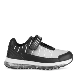 Baskets NOIR Garçon Motif Uni Scratch + Elastique