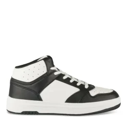 Baskets NOIR Garçon Motif Uni Lacets