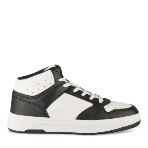 Baskets NOIR Garçon Motif Uni Lacets