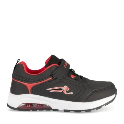 Baskets NOIR Garçon Motif Uni Scratch + Elastique