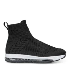 Baskets NOIR Garçon Motif Uni A Enfiler
