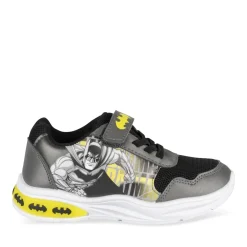 Baskets NOIR Garçon Motif Uni Scratch + Elastique