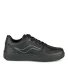 Baskets NOIR Garçon Motif Uni Lacets