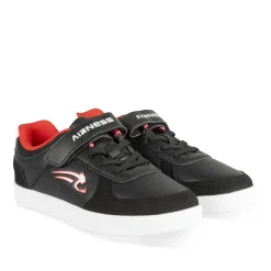 Baskets NOIR Garçon Motif Uni Scratch + Elastique