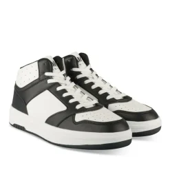 Baskets NOIR Garçon Motif Uni Lacets
