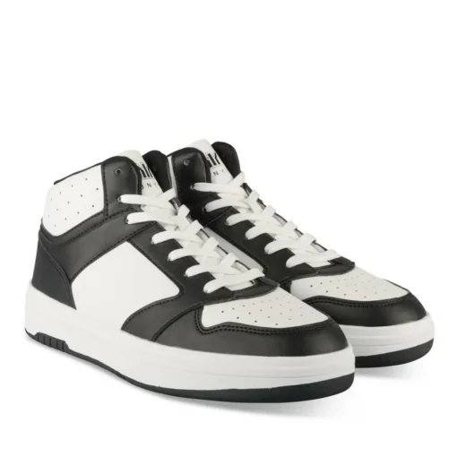 Baskets NOIR Garçon Motif Uni Lacets