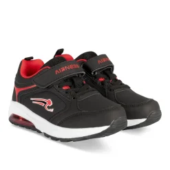 Baskets NOIR Garçon Motif Uni Scratch + Elastique