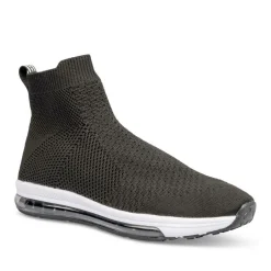 Baskets NOIR Garçon Motif Uni A Enfiler
