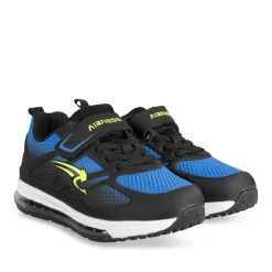 Baskets NOIR Garçon Motif Uni Scratch + Elastique