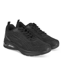 Baskets NOIR Garçon Motif Uni Lacets
