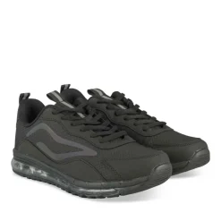 Baskets NOIR Garçon Motif Uni Lacets