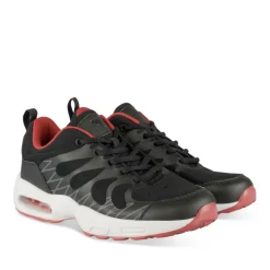 Baskets NOIR Garçon Motif Uni Lacets