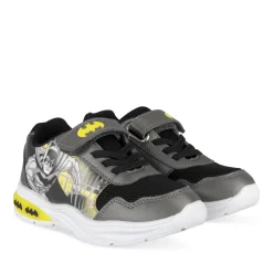Baskets NOIR Garçon Motif Uni Scratch + Elastique