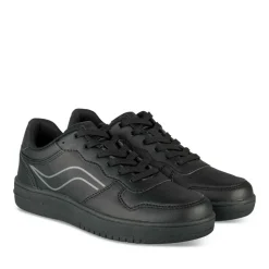 Baskets NOIR Garçon Motif Uni Lacets