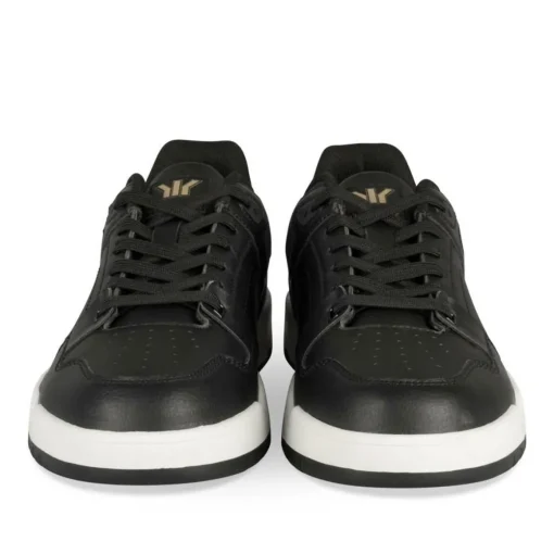 Baskets NOIR Garçon Motif Uni Lacets