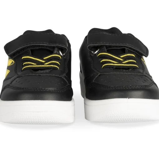 Baskets NOIR Garçon Motif Uni Scratch + Elastique
