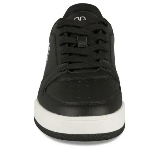 Baskets NOIR Garçon Motif Uni Lacets