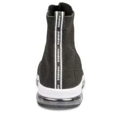 Baskets NOIR Garçon Motif Uni A Enfiler