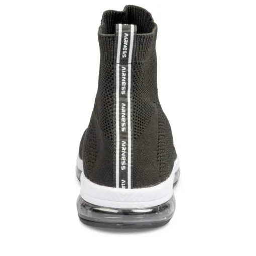 Baskets NOIR Garçon Motif Uni A Enfiler