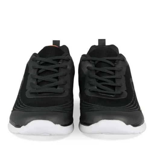 Baskets NOIR Garçon Motif Uni Lacets