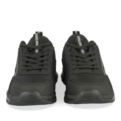 Baskets NOIR Garçon Motif Uni Lacets