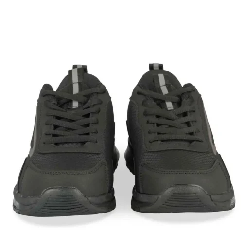 Baskets NOIR Garçon Motif Uni Lacets