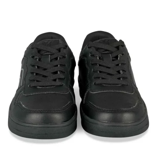 Baskets NOIR Garçon Motif Uni Lacets