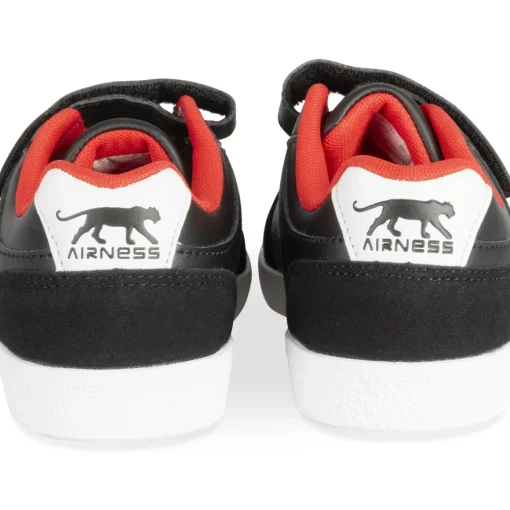 Baskets NOIR Garçon Motif Uni Scratch + Elastique