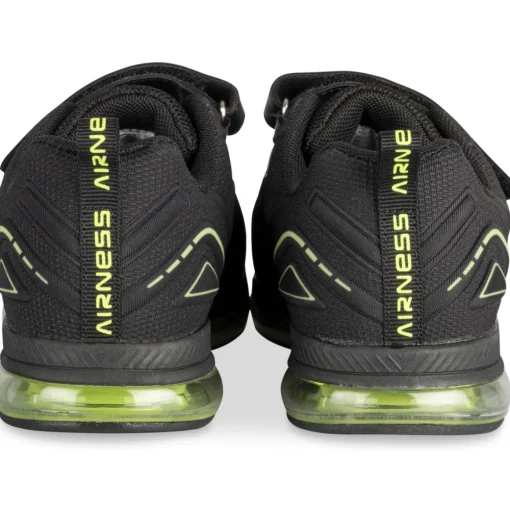 Baskets NOIR Garçon Motif Uni Scratch + Elastique
