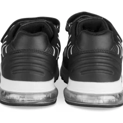 Baskets NOIR Garçon Motif Uni Scratch + Elastique