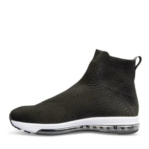 Baskets NOIR Garçon Motif Uni A Enfiler