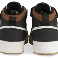 Baskets NOIR Garçon Motif Uni Scratch + Elastique