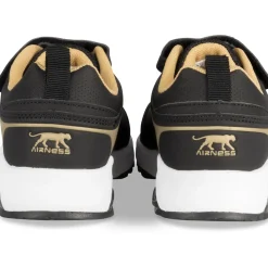 Baskets NOIR Garçon Motif Uni Scratch + Elastique