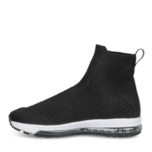 Baskets NOIR Garçon Motif Uni A Enfiler