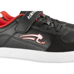 Baskets NOIR Garçon Motif Uni Scratch + Elastique