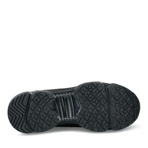Baskets NOIR Garçon Motif Uni Lacets