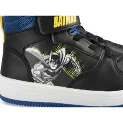 Baskets NOIR Garçon Motif Uni Scratch + Elastique