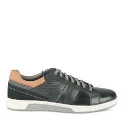 Baskets NOIR Homme CUIR Motif Uni Lacets