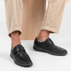 Baskets NOIR Homme CUIR Motif Uni Scratch