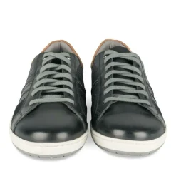 Baskets NOIR Homme CUIR Motif Uni Lacets