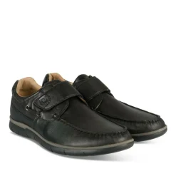 Baskets NOIR Homme CUIR Motif Uni Scratch