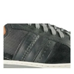 Baskets NOIR Homme CUIR Motif Uni Lacets