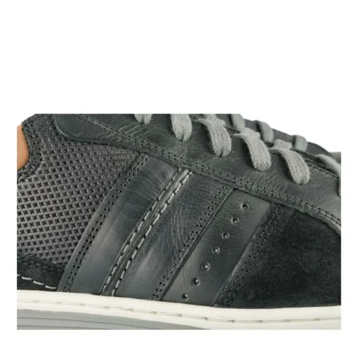 Baskets NOIR Homme CUIR Motif Uni Lacets
