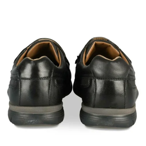 Baskets NOIR Homme CUIR Motif Uni Scratch