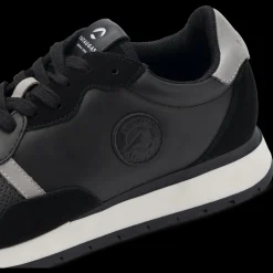Baskets NOIR Homme CUIR Motif Uni Lacets