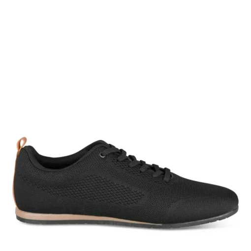 Baskets NOIR Homme Motif Uni Lacets