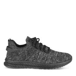 Baskets NOIR Homme Motif Uni Lacets