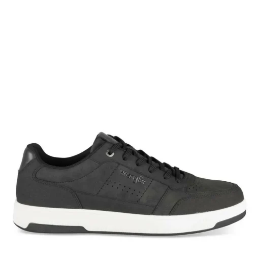 Baskets NOIR Homme Motif Uni Lacets